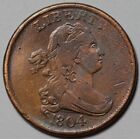 1804 Draped Bust Half Cent - Crosslet 4/Stemless - Us 1/2c Copper Penny - L44