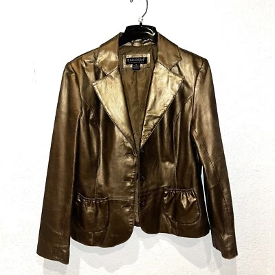 Impresionante Chaqueta Blazer Vintage Dorado Bronce Metálico Diálogo  Foto 1 de 4