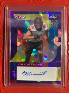 DALTON KINCAID 2023 Leaf Vivid Blue Crystal Rookie RC AUTO # 2/7 !!! #BAP-DK1 - Picture 1 of 2