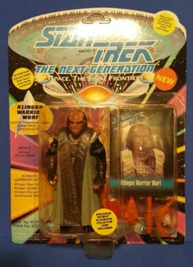 Star Trek NG KLINGON WARRIOR WORF w-TAB - 1993 Playmates MOC - Picture 1 of 2