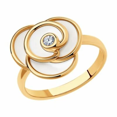 Ring Sterlingsilber 925 Damen Echtschmuck Zirkonia Vergoldet Neu Eliteschmuck  - Bild 1 von 3