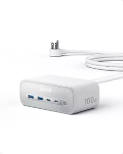 Anker 7-in-1 Power Strip with 3 Outlet/2 USB-A/2 USB-C 100W Charging Station 5ft - Picture 1 of 6