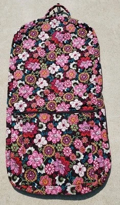 Hanging Folding Garment Bag Vera Bradley Travel Suit Bag Quilted Mod Floral Pink - Image 1 of 4