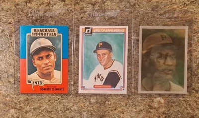 (3) Roberto Clemente 1983 TCMA Immortals Card Donruss Hero 1986 Sportflics HOF - Image 1 of 4