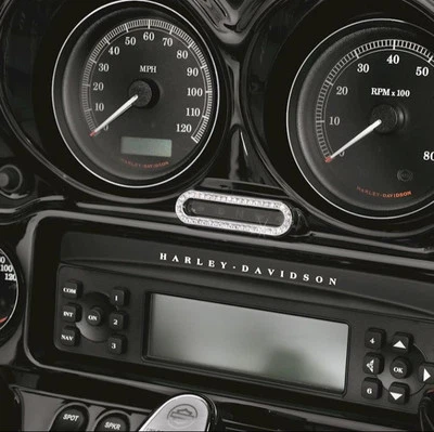 NOS Genuine Harley 96-13 Electra Glide Diamond Ice Indicator Light Trim 61400035 - Image 1 of 3