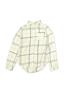 Abercrombie Girls Ivory Long Sleeve Button-Down Shirt 9 - Picture 1 of 2