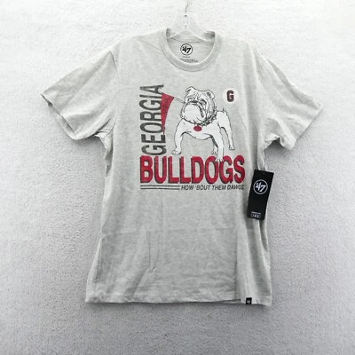 Georgia Bulldogs Shirt Mens Medium Gray Retro College Tee '47 Brand NCAA Sports - Image 1 of 4