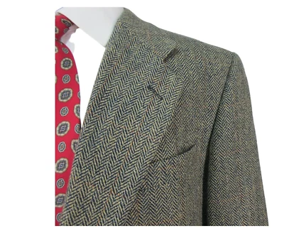 Oliver Vtg Blazer Sz 42R Black Tan Rust Check Tweed Sport Coat Jacket - Image 1 of 4