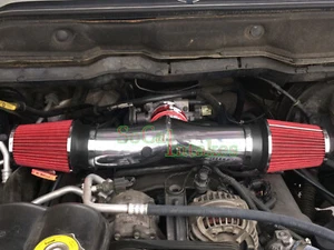 Chrome Red Dual Head Air Intake Set For 1997-2000 Chevy Corvette C5 5.7L V8 - Picture 1 of 1