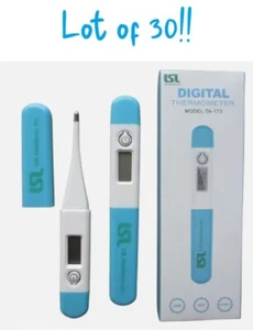 LSL Digital Thermometer (Safe, Fast & Accurate) Oral, Underarm or Rectal Lot 30 - Picture 1 of 11