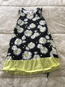 Justice Dress White Black Yellow Flower 7 - Picture 1 of 1