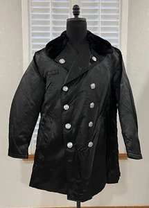 Vtg Men's 46R Blauer Quilted Lined Police Jacket Coat Fur Collar USA MADE - Picture 1 of 9