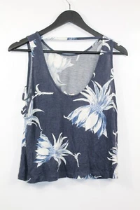 Roxy Women's Navy Blue Floral Casual Beach Singlet Top Size Small - Picture 1 of 5