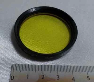 a Yellow 2x KMZ 46x0.75 Vintage Russian Light Filter 46mm for Lens 2306 - Image 1 of 3