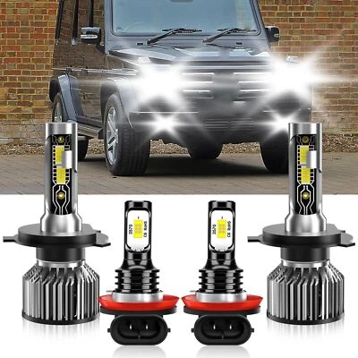 LED Headlight Hi Low Beam+ Fog Light Bulb For Mercedes-Benz G55 AMG 2008-2010 - Image 1 of 4