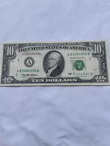 $10 Dollar Bill Note 1995 series A 83084055 B Vintage US Currency - Picture 1 of 5