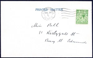 1930 Trade PC of Stagg & Russell Ltd. Bearing KGV ½d Green With "S&R" Perfin - Picture 1 of 2