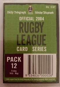 2004 DAILY TELEGRAPH NRL CARDS – UNOPENED PACK TWELVE - Picture 1 of 1