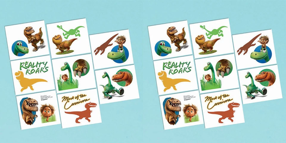 Disney Los buenos dinosaurios suministros de fiesta de cumpleaños ~ Invitación Favor Bolsa Tatuajes Foto 1 de 1