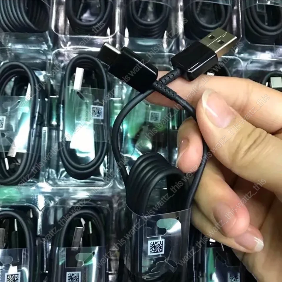 Lote de 100 Venta al por mayor Cable USB Tipo C Samsung S10 A20 Cargador Cable de Carga a Granel Foto 1 de 4