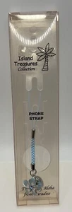 Island Treasure Collection Phone Strap Hawaii- Blue Flower - Picture 1 of 4