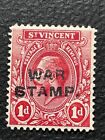 St VINCENT stamp 1916 George WAR TAX / MLH / SK156