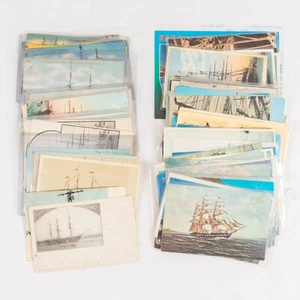 Lot of 81 US Frigate Constellation Postcards 1904 - Modern Era - Picture 1 of 13