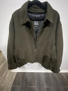 Jos A Bank Suede Jacket Mens Large Bomber Zip up Jacket Fall/Winter - Picture 1 of 9