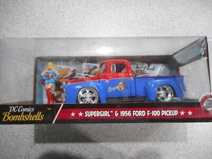 JADA 1:24 DIE CAST VEHICLE DC COMICS BOMBSHELLS SUPERGIRL & 1956 FORD F-100 PICK - Picture 1 of 6