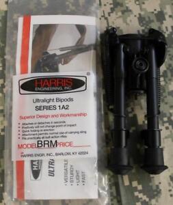 Harris BRM1A2 6-9" Rigid Fixed Bipod Bench Prone Sling Swivel Mount BRM 1A2 NEW!