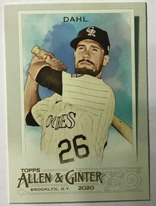 2020 Topps Allen & Ginter Base #255 David Dahl Colorado Rockies