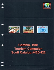 1/3 off $1.25 Scott Value  - 1981 GAMBIA Tourism African Sites MNH NH UMM - Picture 1 of 4