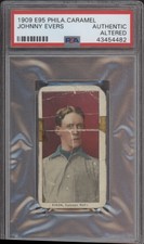 1909 E95 JOHNNY EVERS 20 POOR PHILADELPHIA CARAMEL PSA A BASEBALL CHICAGO CUBS