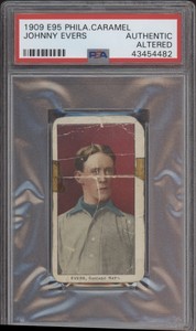 1909 E95 JOHNNY EVERS 20 POOR PHILADELPHIA CARAMEL PSA A BASEBALL CHICAGO CUBS
