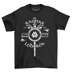 Ragnar Lodbrok Viking Sword T-Shirt - Conquer in Style! Funny Unisex Tee, Ideal - Picture 1 of 38