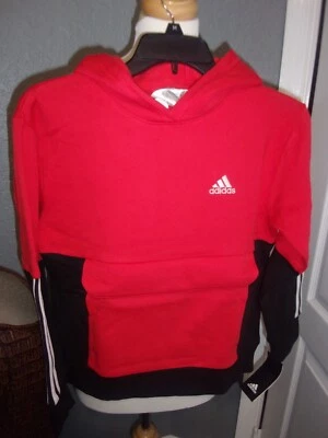 Moletom com capuz Adidas masculino vermelho/preto tamanho P (8) MSRP $50 - Imagem 1 de 2