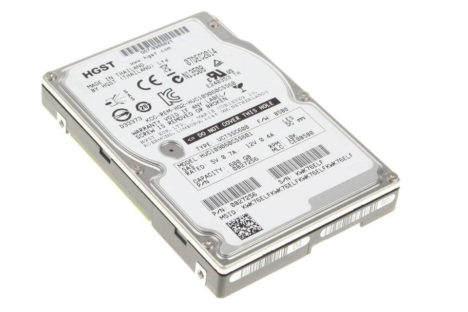 HGST 600 GB 2,5" SAS Fesplatte @10k // SAS 6Gb/s // TCG // HUC109060CSS601 - Bild 1 von 1