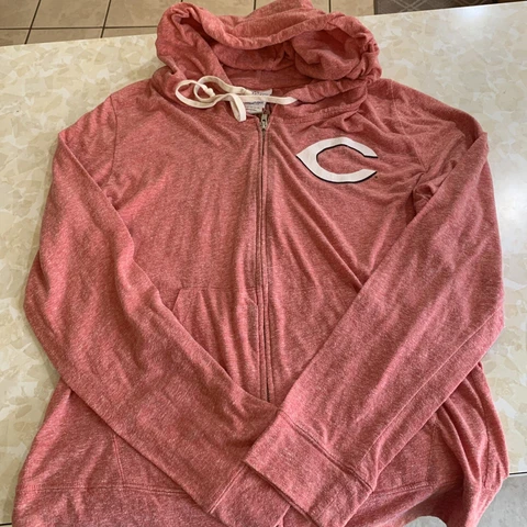 5th & Ocean MLB Shirt Womens X Large Full Zip Hoodie Cincinatti Reds Cotton Cover