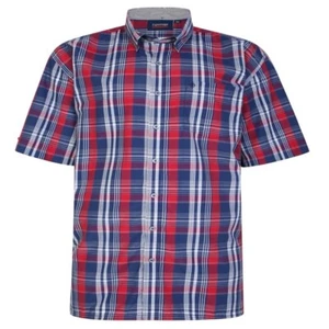 ESPIONAGE SHORT SLEEVE SH 385 RED AND BLUE CHECK SHIRT 2XL3XL4XL5XL6XL7XL8XL