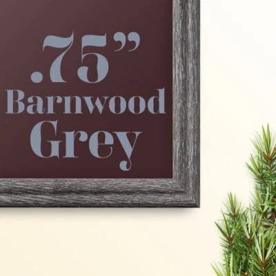 US Art 0.75" Barnwood Gray / Grey .75 in Wooden Photo Picture Poster Frame S-Lot - Image 1 of 4