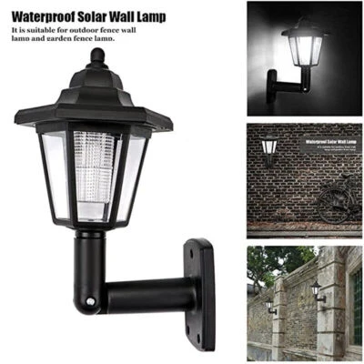 Waterproof Wall Mount Solar Lights Outdoor Pathway Gate Light Bright Lamp Garden - Image 1 of 4