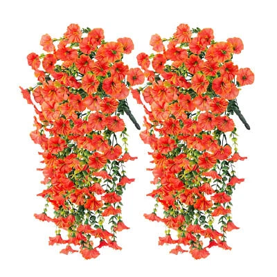 2x Flores Colgantes Artificiales Margarita para Exterior Plantas Orquídea Flor Decoración del Hogar Foto 1 de 4