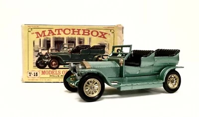 MATCHBOX MODELS OF YESTERYEAR Y-15 ROLLS-ROYCE SILVER GHOST  LESNEY ENGLAND EXC. - Image 1 of 4