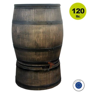 YERD Wasser Tank Regen Tonne Set Wein Fass 120 Liter incl. Untergestell Sockel - Bild 1 von 11