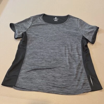 Camiseta deportiva de manga corta FREE COUNTRY FREE 2 B 1x gris y negro para mujer Foto 1 de 4