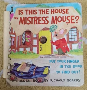 VTG 1981 Is This The House of Mistress Mouse Golden HB Board Book Richard Scarry - Picture 1 of 11