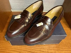 Mocasines Georgio Brutini Cuero Kiltie Borla, Vino, Talla 12 M, ¡Nuevos Con Caja! - Imagen 1 de 12
