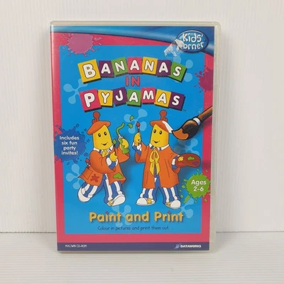 Bananas in Pyjamas: Paint and Print MAC/ PC CD-ROM Rare VGC Free Postage  - image 1 of 4