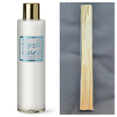 Lily-Flame Fresh Linen Reed Diffuser REFILL 200ml. With FREE pack Of Reeds (x7) - Image 1 of 2