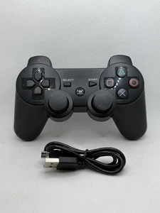 Generischer PS3 PlayStation 3 Controller mit Kabel in Schwarz - Bild 1 von 6